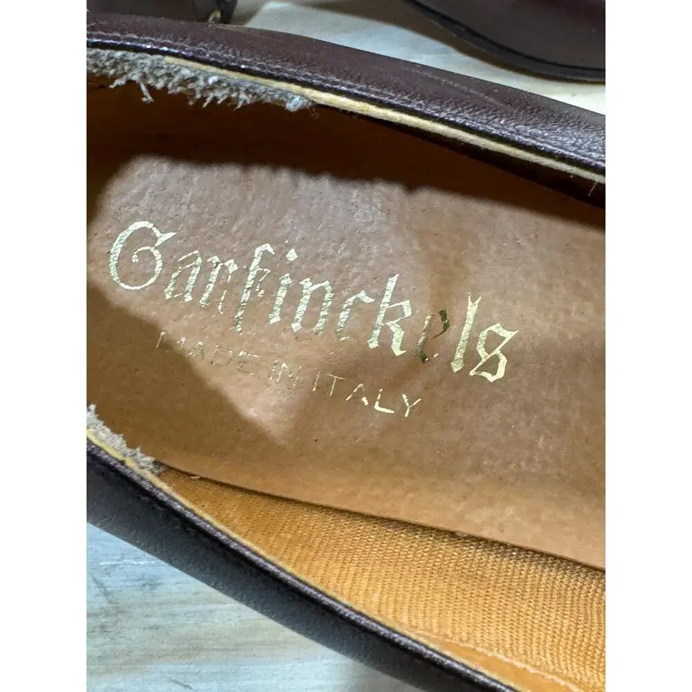 Vintage garfinckels leather block heel size 9